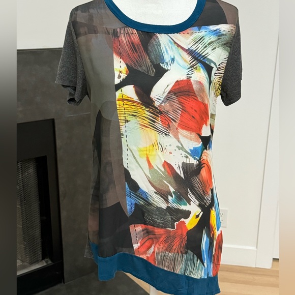 Women's Vintage Art Print Short Sleeve Shirt main image 1